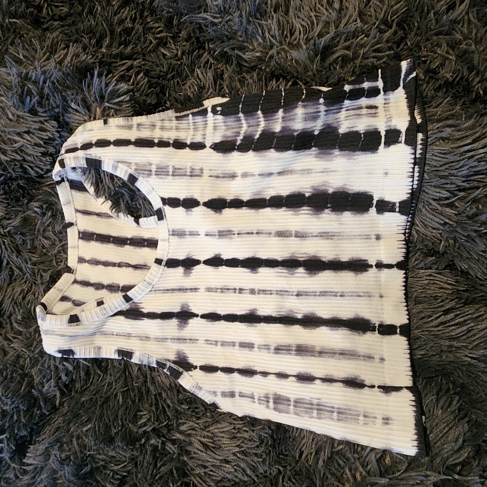 Mono B Black and White Tie-Dye Bralette Size L Euc